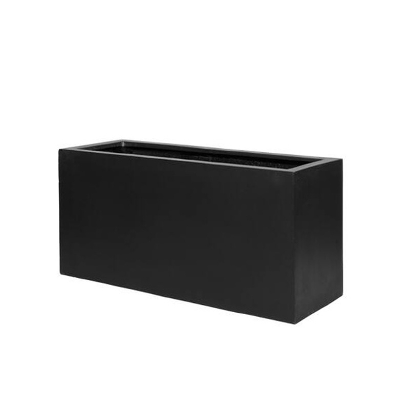 Kompozitní truhlíky - Truhlík hranatý JORT S fiberstone černý 80x30x40cm