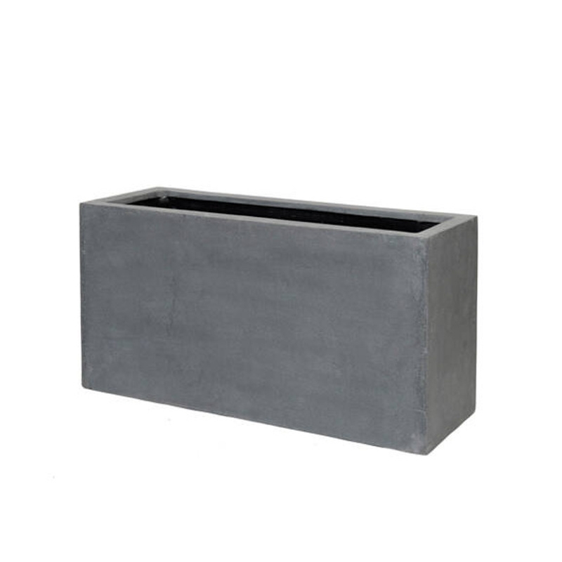 Kompozitní truhlíky - Truhlík hranatý JORT S fiberstone šedý 80x30x40cm