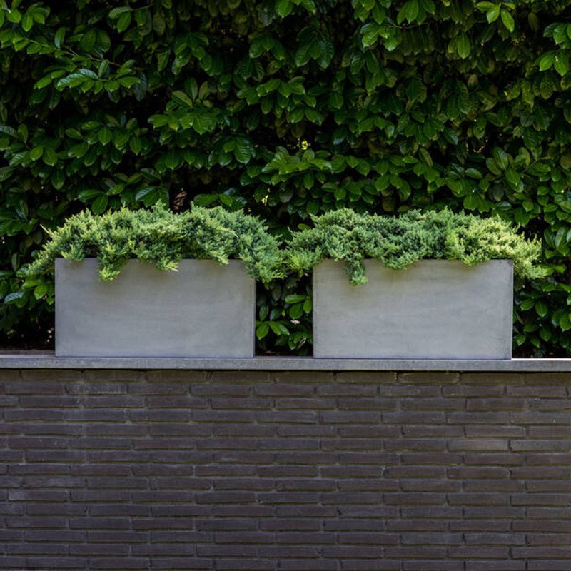 Truhlík hranatý JORT S fiberstone šedý 80x30x40cm-0