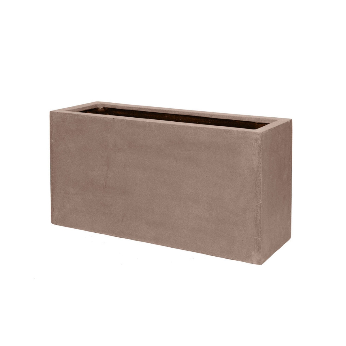 Kompozitní truhlíky - Truhlík hranatý JORT S fiberstone taupe 80x30cm