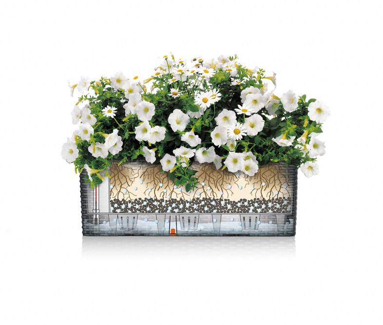 Truhlík Lechuza BALCONERA Cottage 50cm komplet set šedivá-2