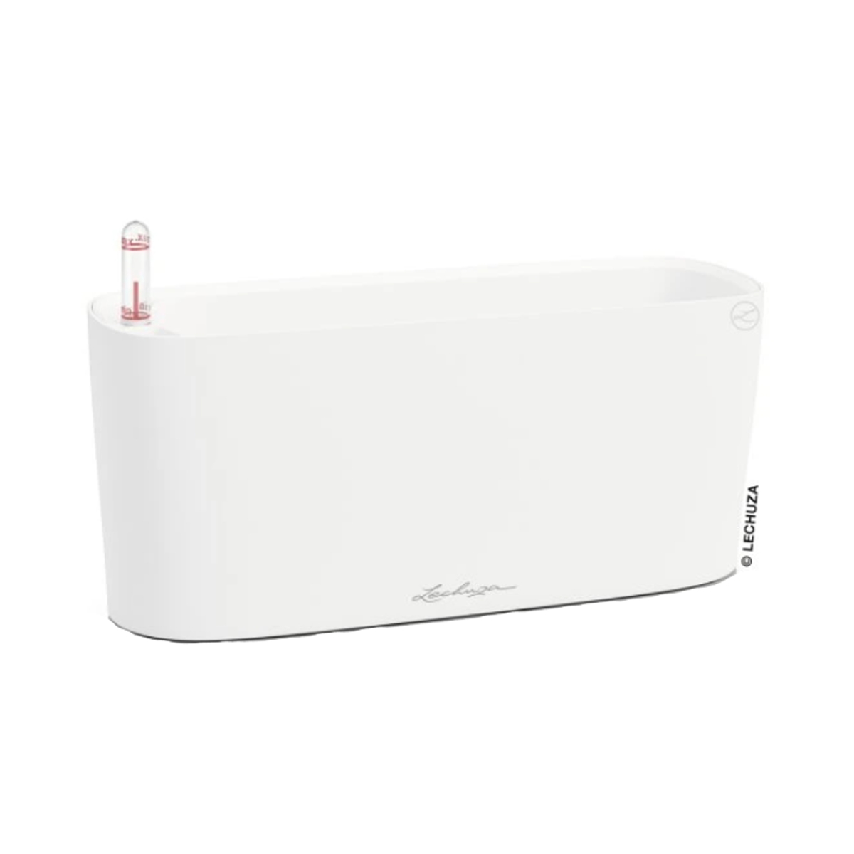 Plastové samozavlažovací truhlíky - Truhlík oválný DELTA 10 matný bílý 30cm