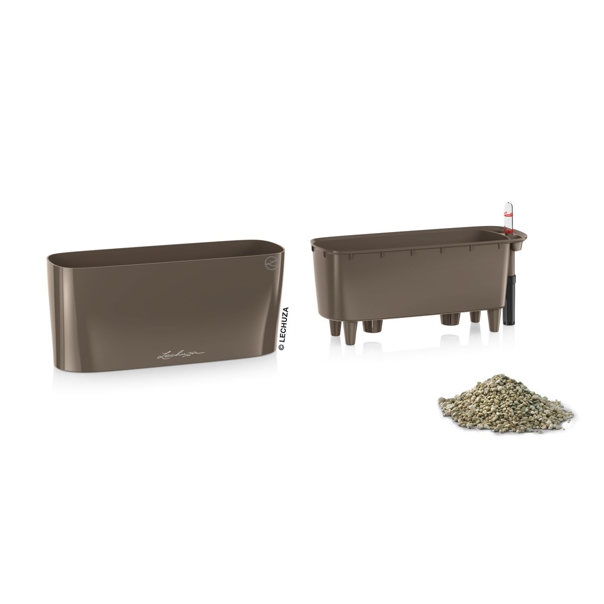 Truhlík oválný DELTA 10 taupe 30cm-0