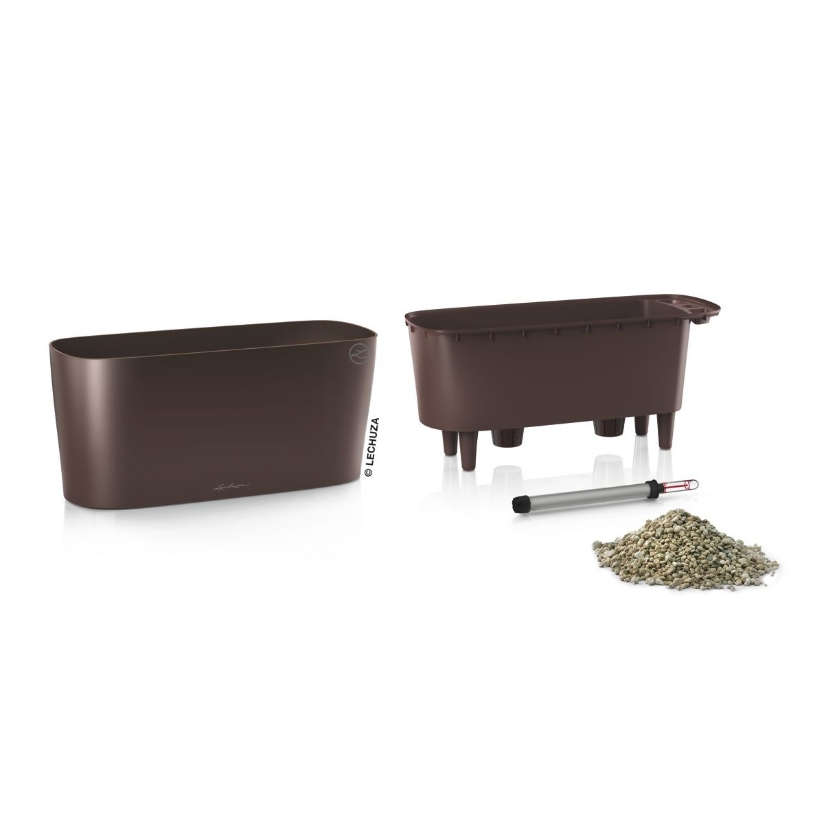 Truhlík oválný DELTA 20 espresso 40cm-0