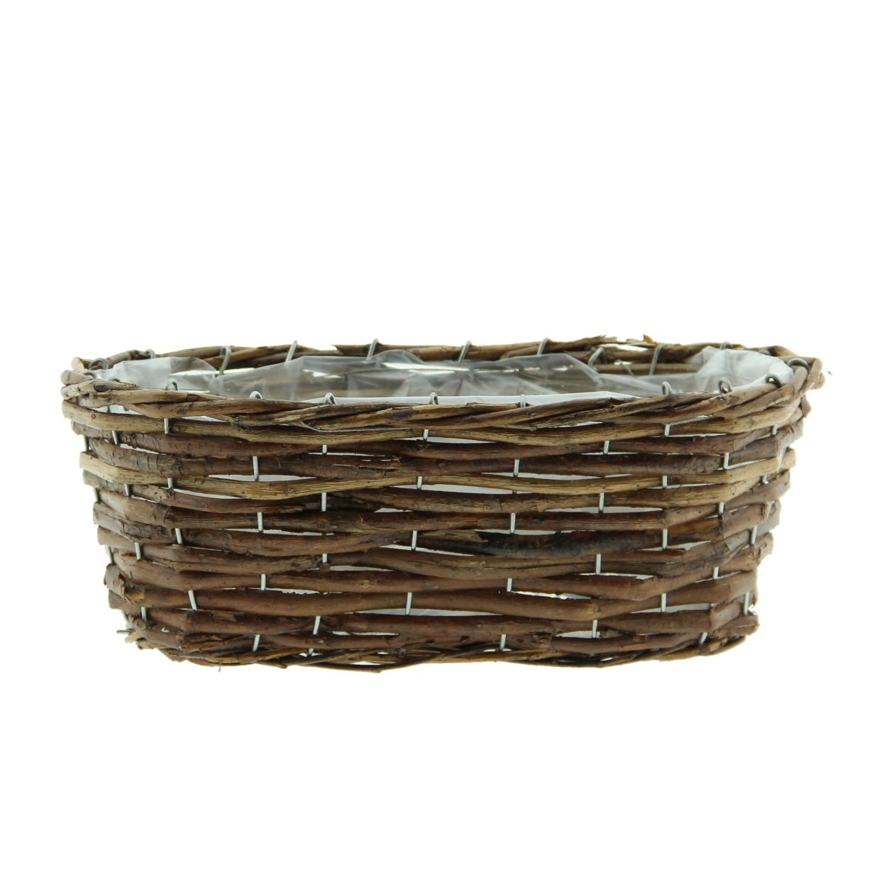 Truhlíky - Truhlík oválný proutěný hnědý 28,5cm