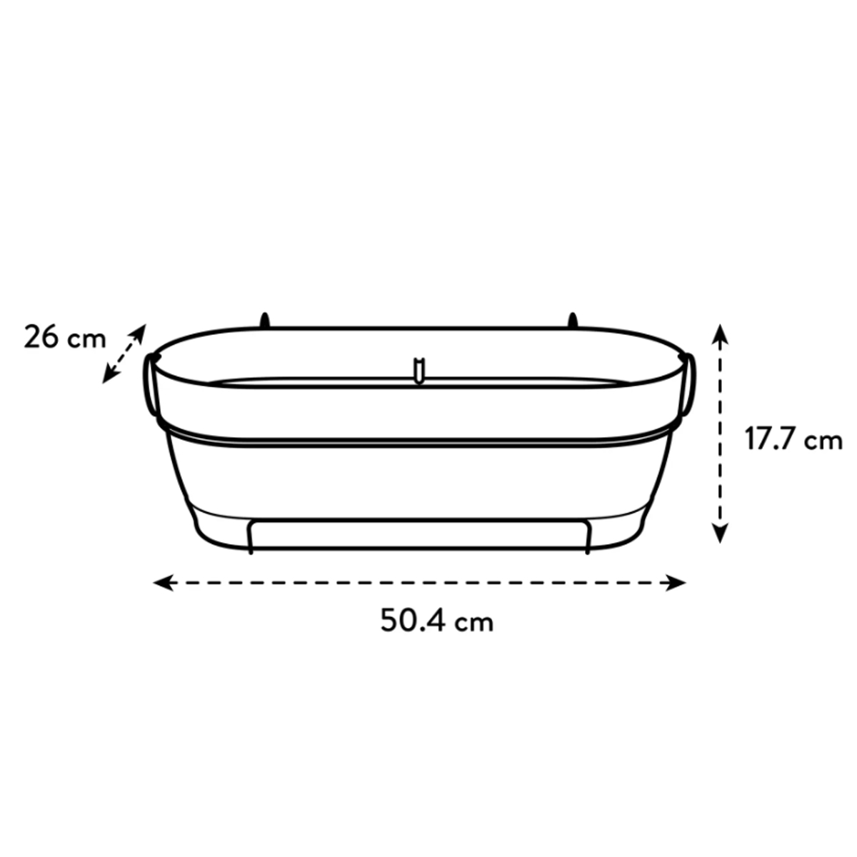 Truhlík plastový ELHO Vibia All-in-1 bílý 50cm-1