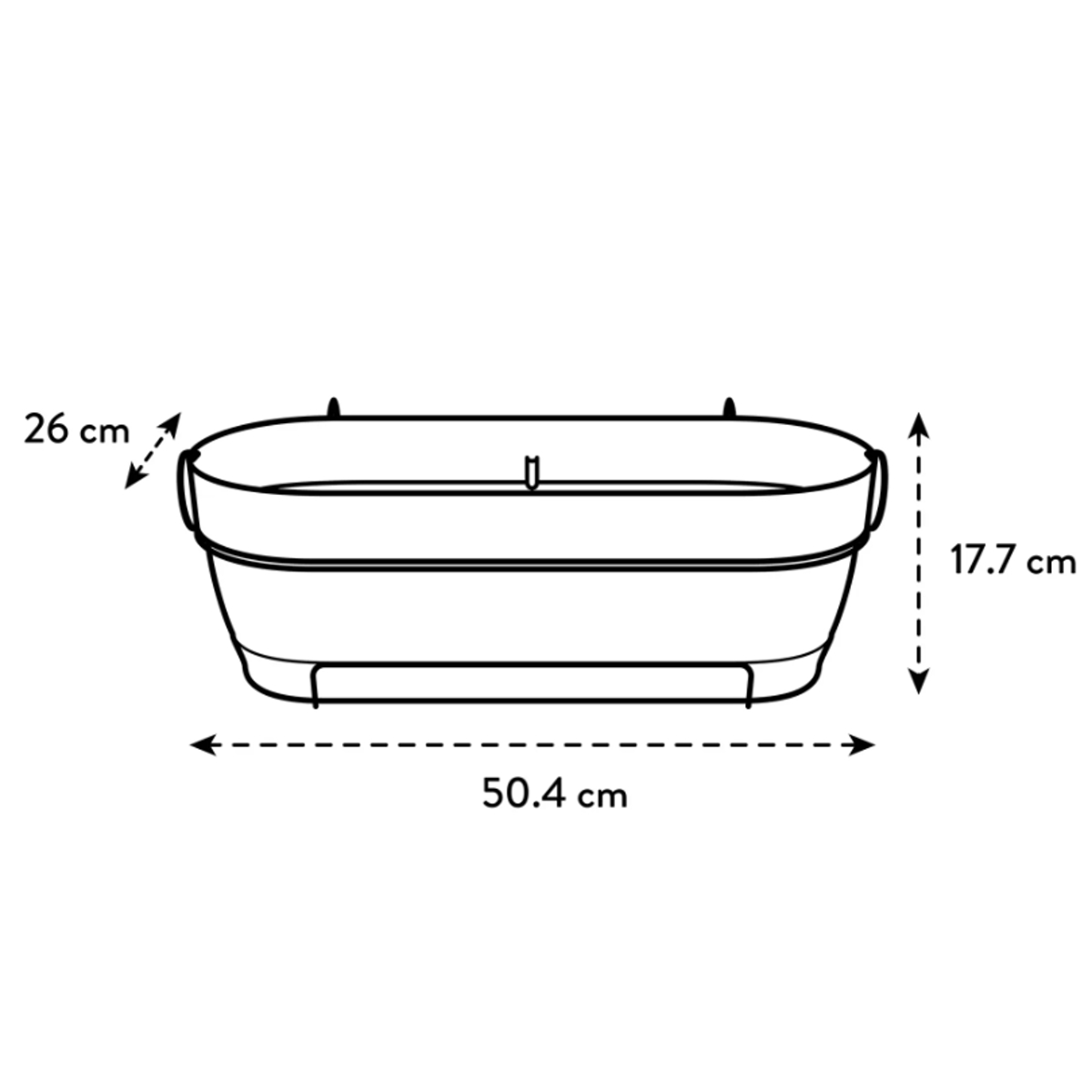 Truhlík plastový ELHO Vibia All-in-1 terakota 50cm-1