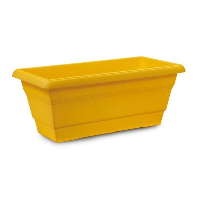 Truhlíky - Truhlík plastový FESTONE žlutá 50cm
