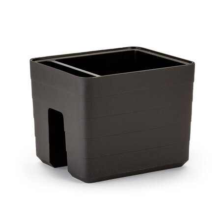 Plastové květináče - Truhlík samozavlažovací BERBERIS na zábradlí plast antracit 30cm