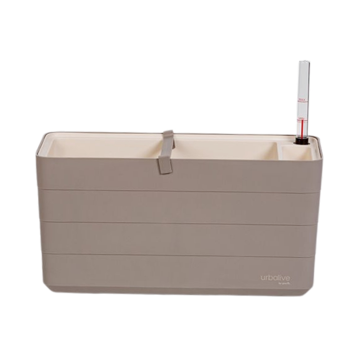 Plastové samozavlažovací truhlíky - Truhlík samozavlažovací BERBERIS taupe/sl.kost 40cm