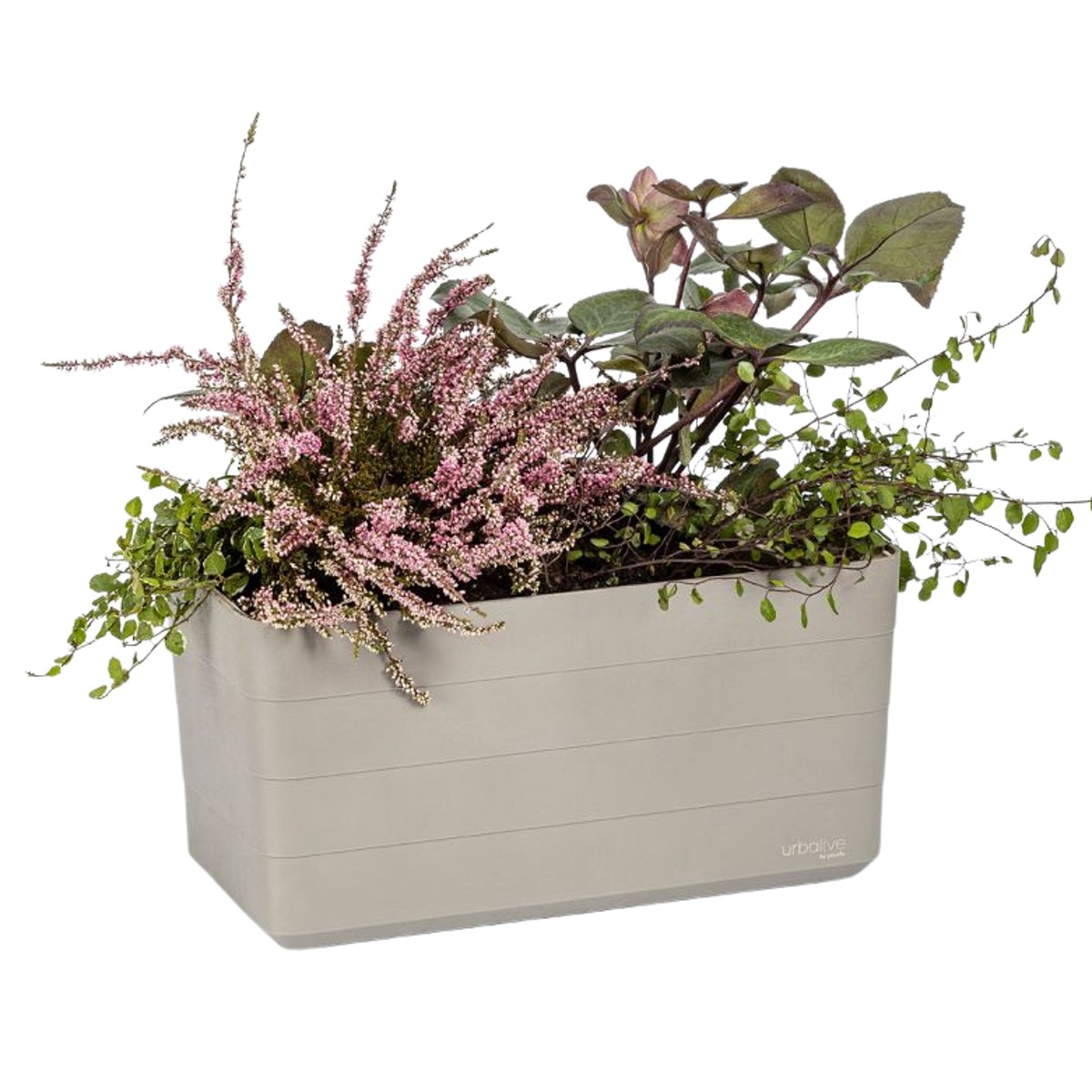Truhlík samozavlažovací BERBERIS taupe/sl.kost 40cm-0