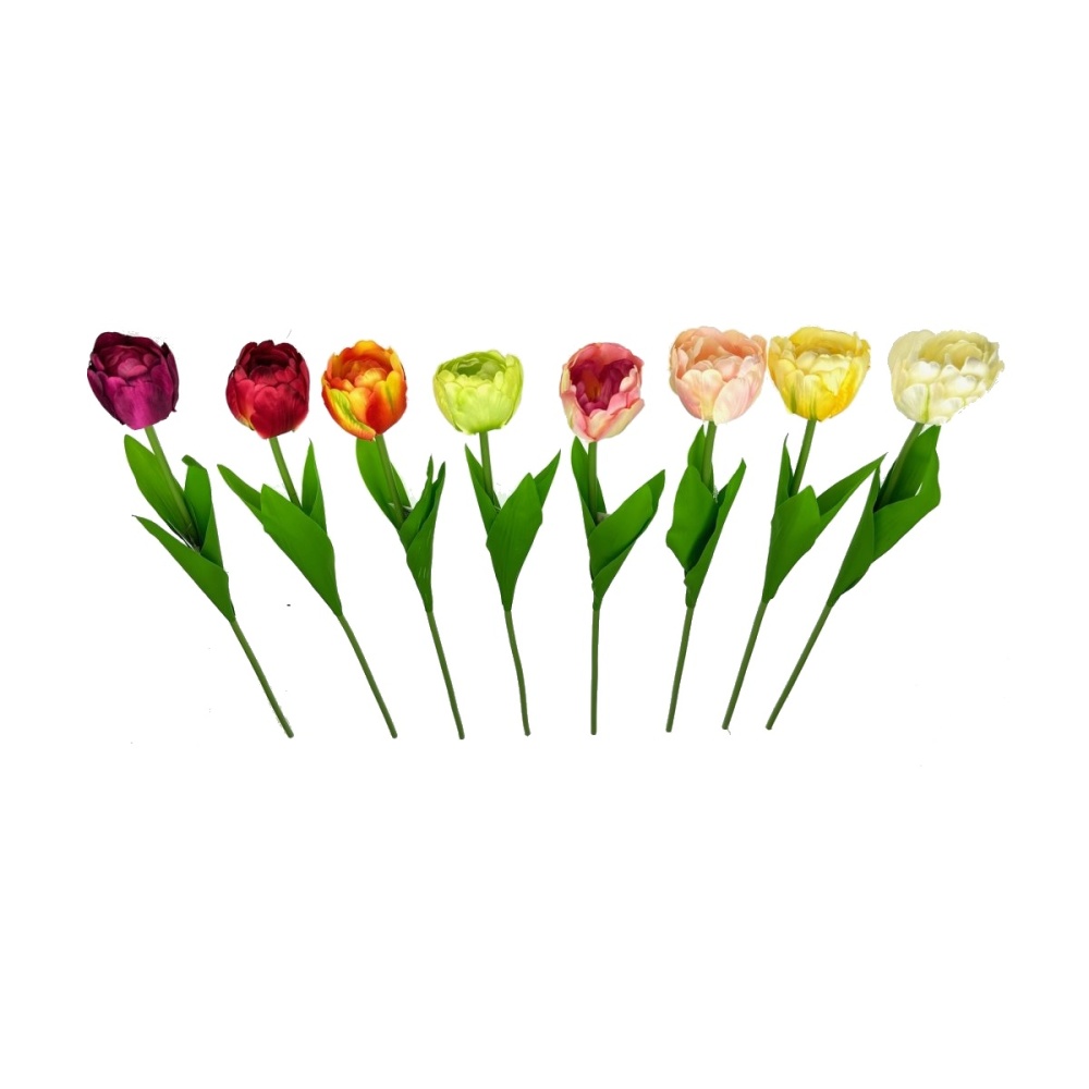 Jarní umělé květiny - Tulipán DUCH řezaný umělý mix 46cm