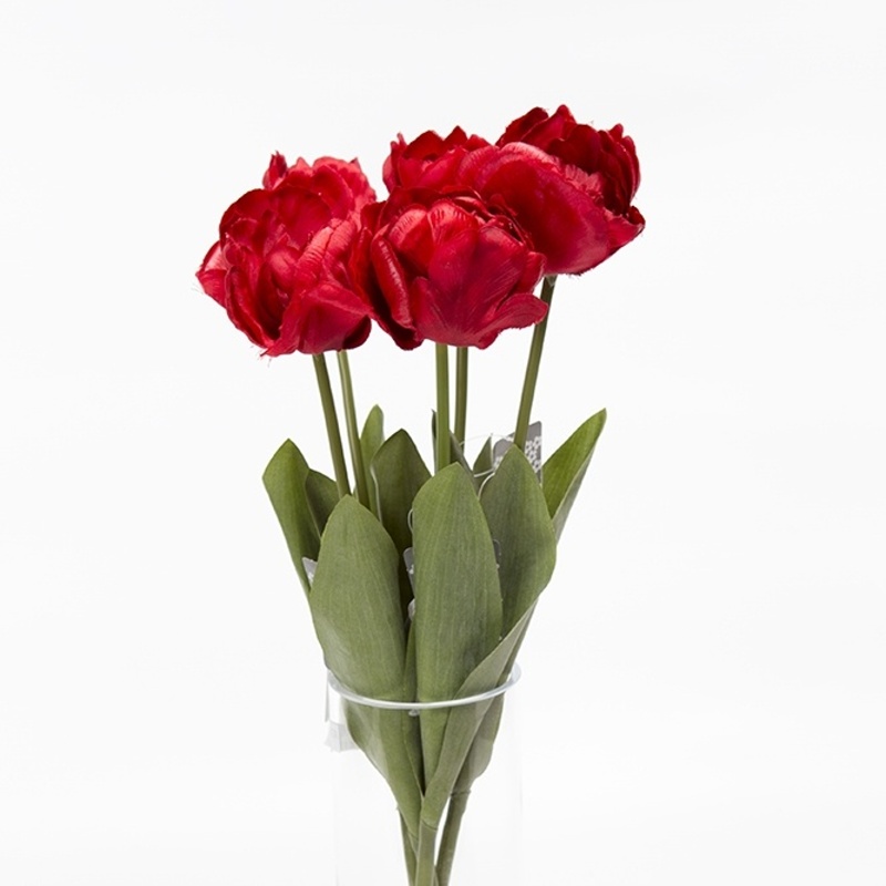 Jarní umělé květiny - Tulipán MAXIMA řezaný umělý červený