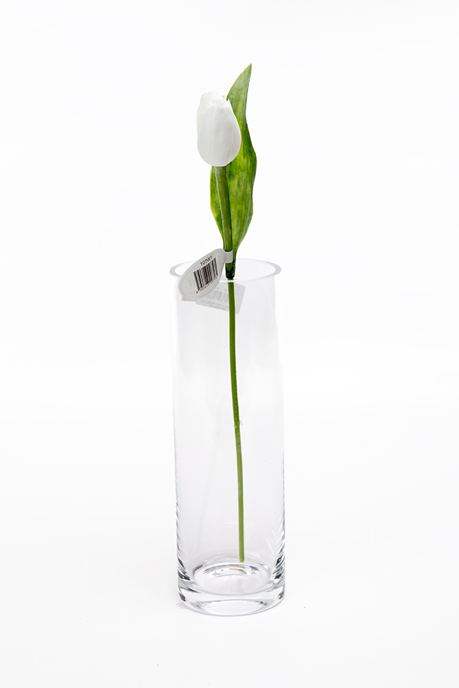 Jarní umělé květiny - Tulipán řezaný umělý 40cm bílý