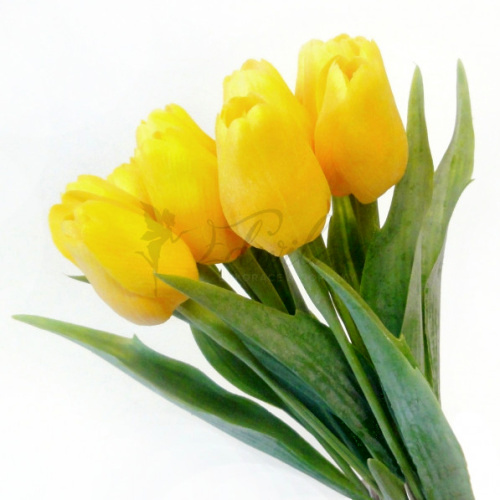 Tulipán řezaný umělý 40cm žlutý-0