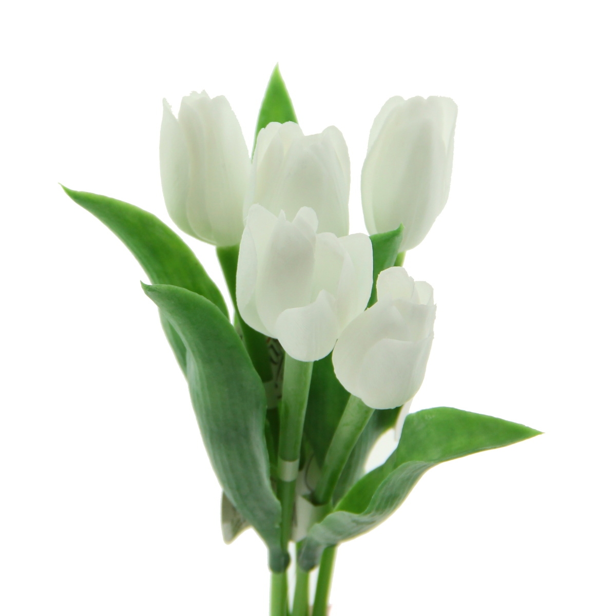 Jarní umělé květiny - Tulipán řezaný umělý bílý 40cm