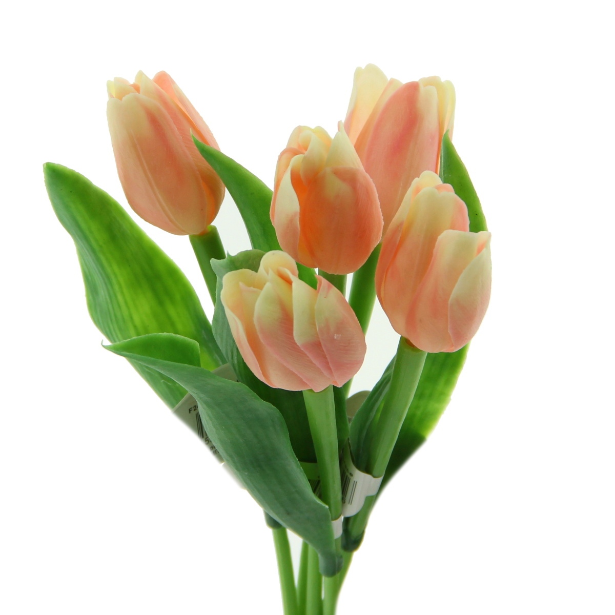 Jarní umělé květiny - Tulipán řezaný umělý broskvový 40cm