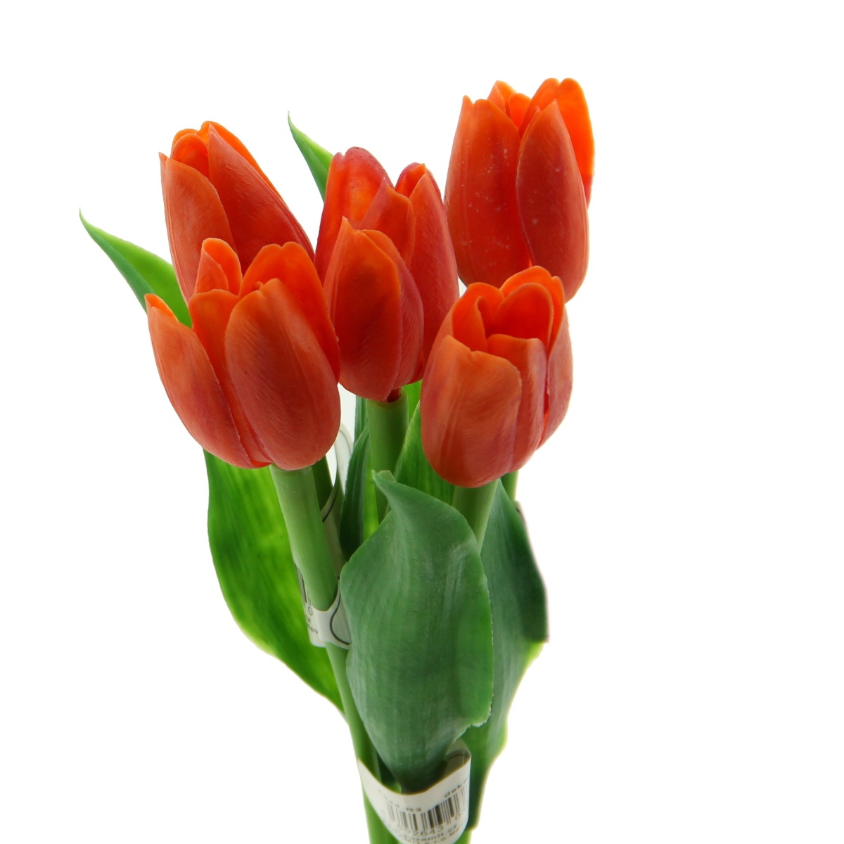Jarní umělé květiny - Tulipán řezaný umělý oranžovo-červený 40cm