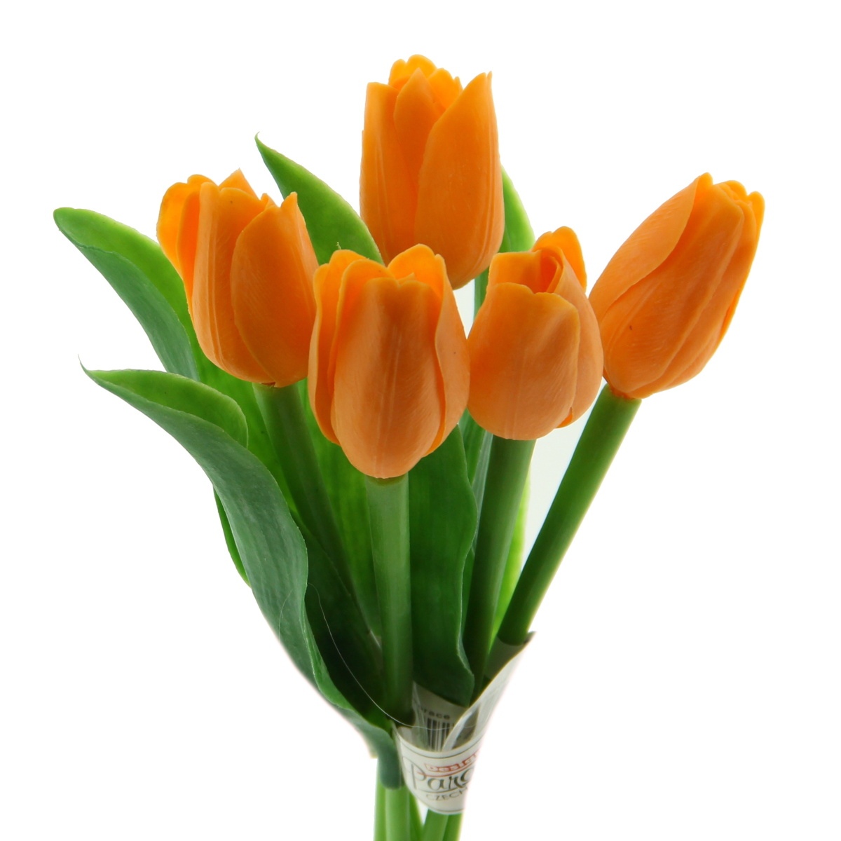 Jarní umělé květiny - Tulipán řezaný umělý oranžový 40cm