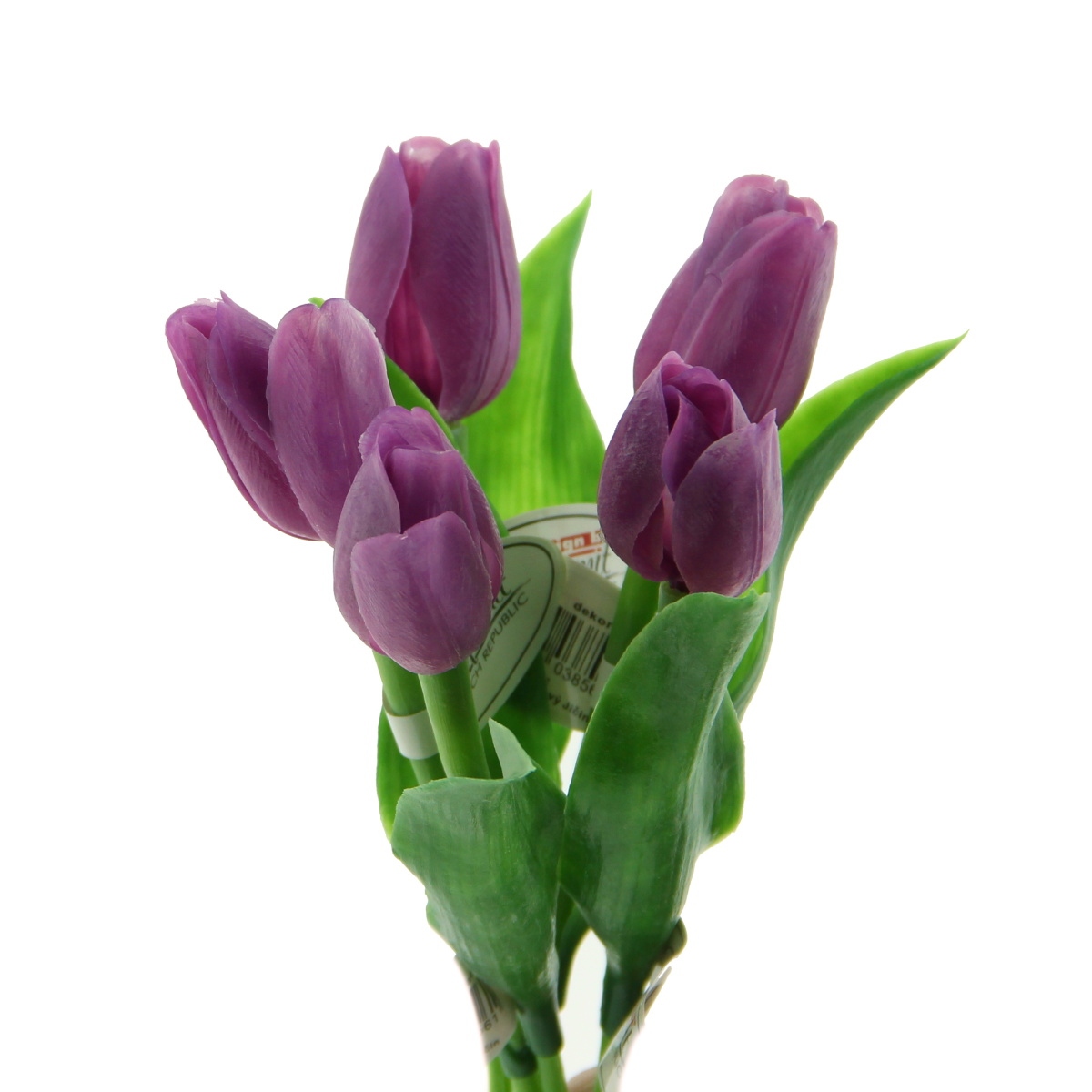 Jarní umělé květiny - Tulipán řezaný umělý růžovo-fialový 40cm