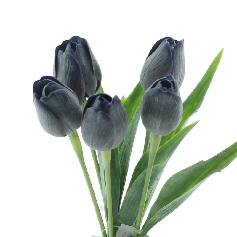 Tulipán řezaný umělý tm.fialový 40cm-0