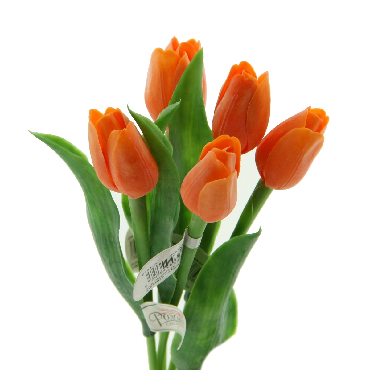 Jarní umělé květiny - Tulipán řezaný umělý tm.oranžový 40cm