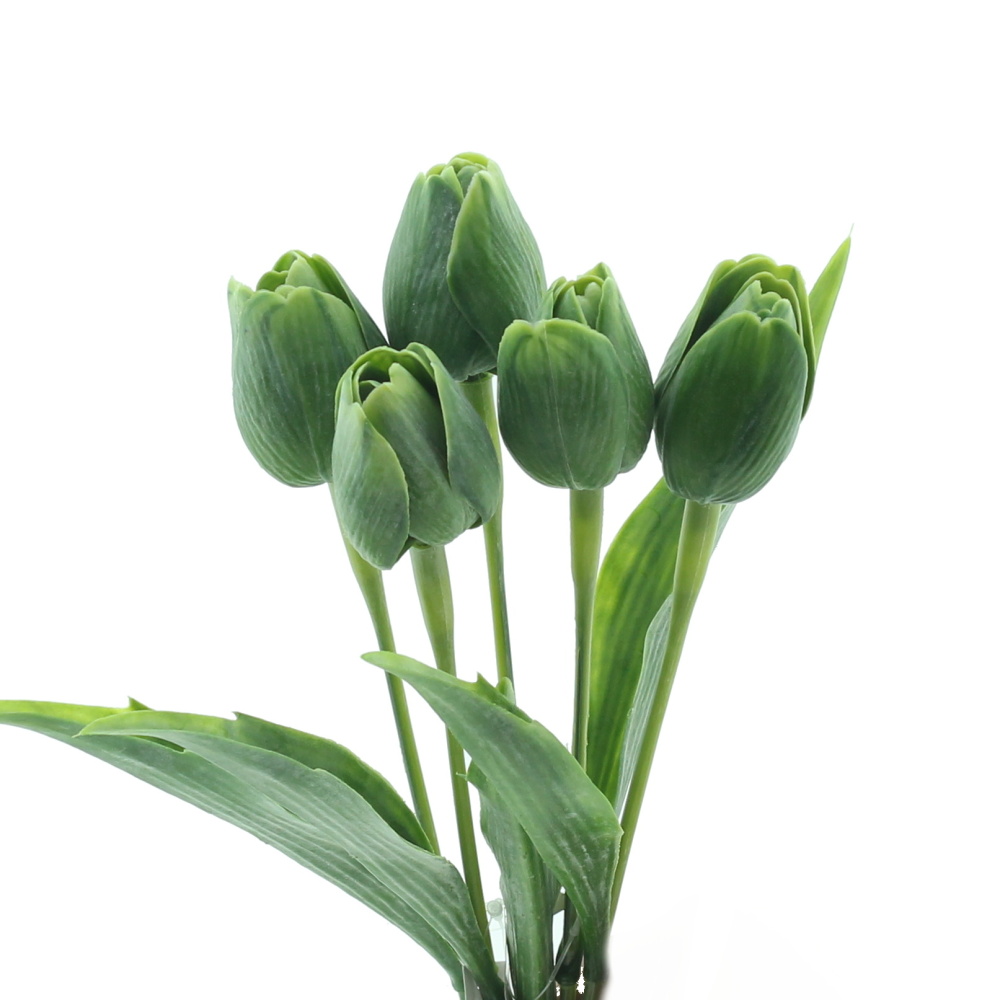 Jarní umělé květiny - Tulipán řezaný umělý tm.zelený 40cm