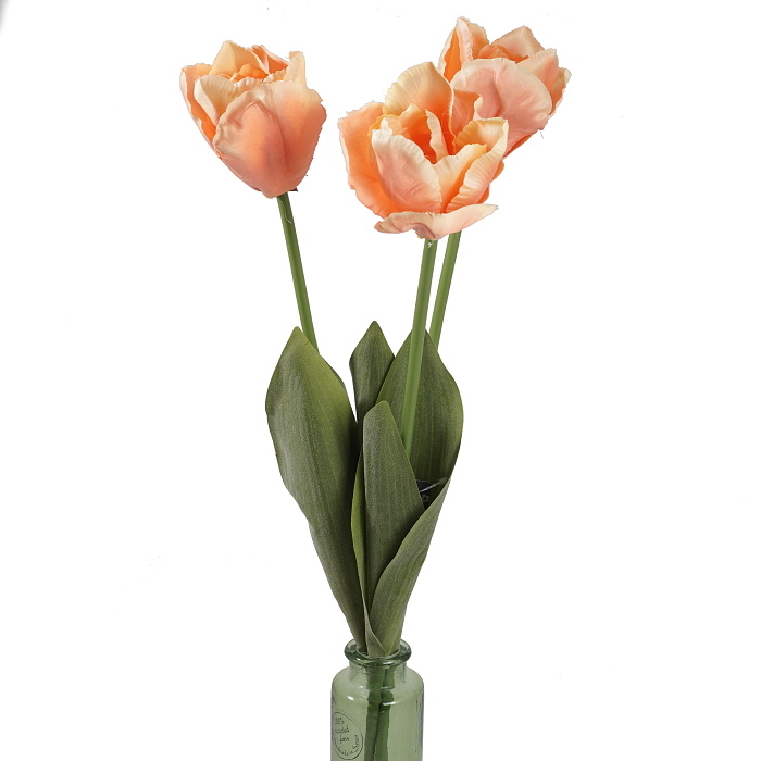 Jarní umělé květiny - Tulipán SOFIA řezaný umělý 64cm oranžový