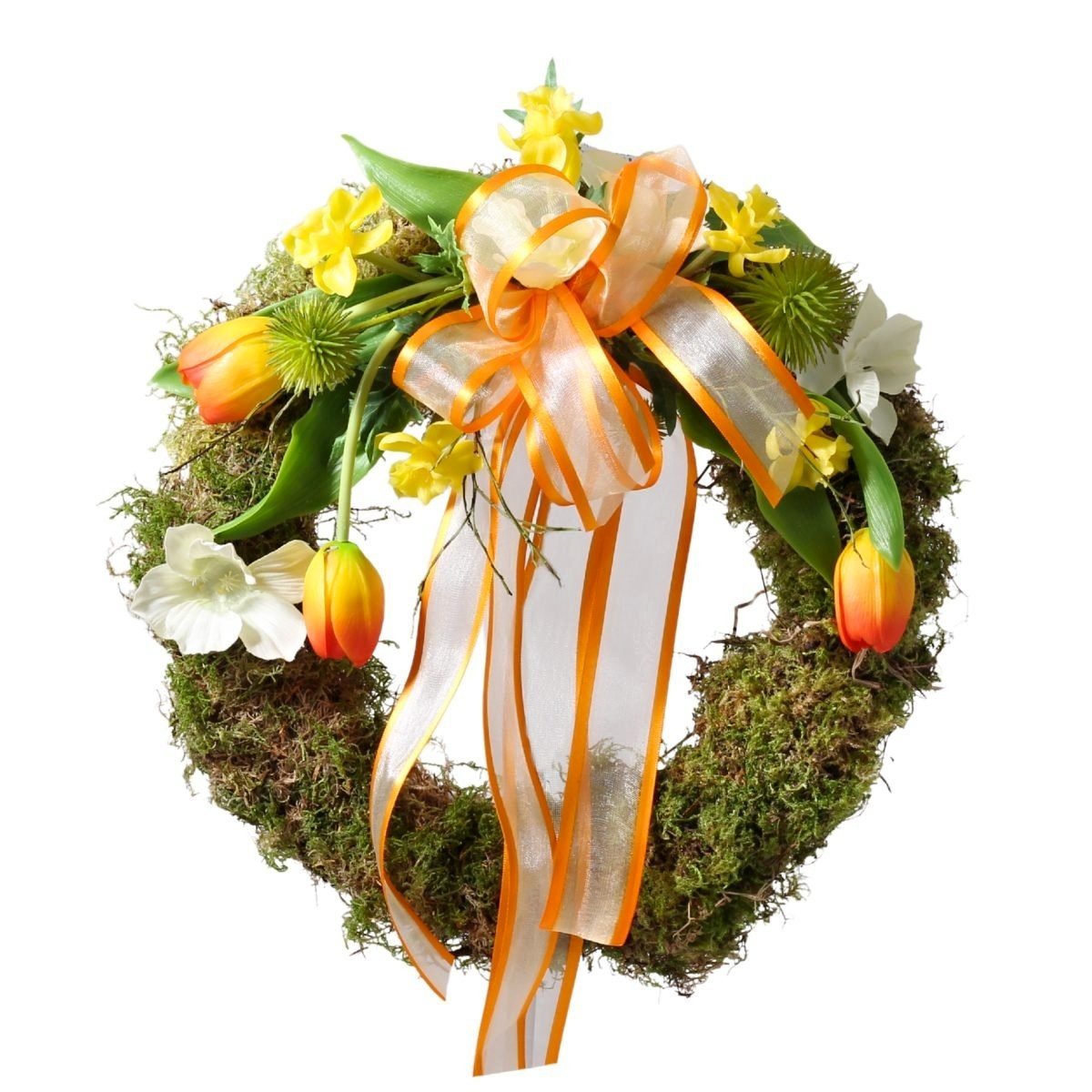 Jarní truhlíky s cibulovinami - Tulipánové probuzení věnec 30cm