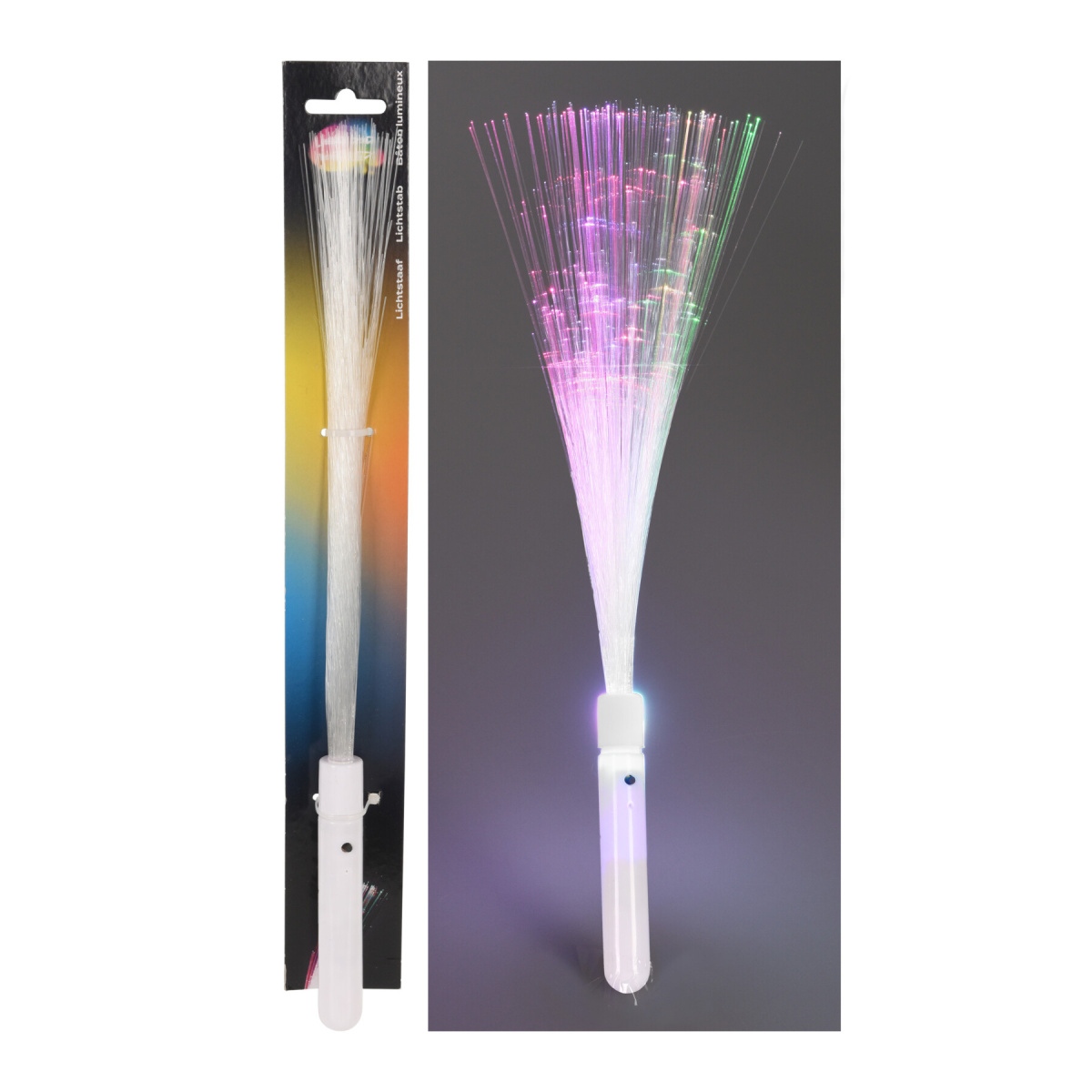 Dětské zboží - Tyč s vlákny LED multi na baterie 35cm