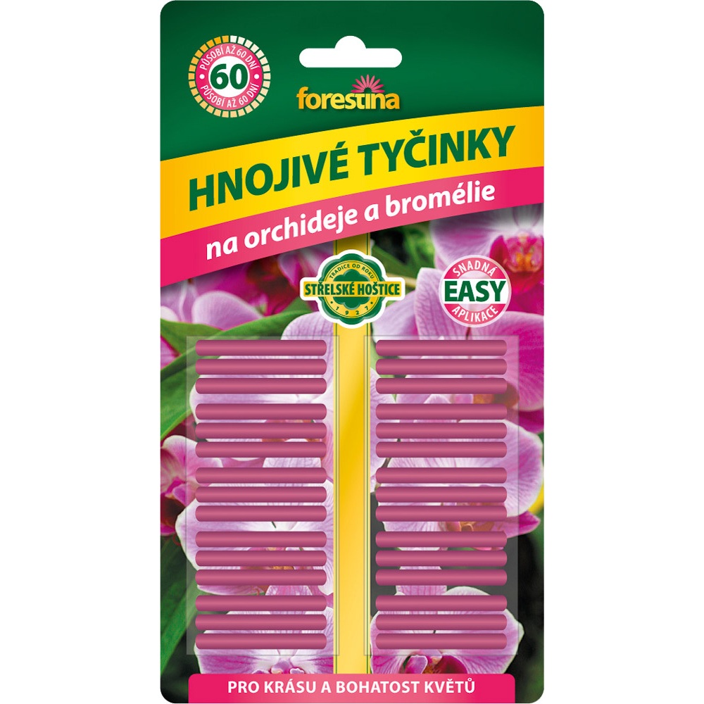 Hnojiva - Tyčinky orchidej, bromélie 30ks Forestina
