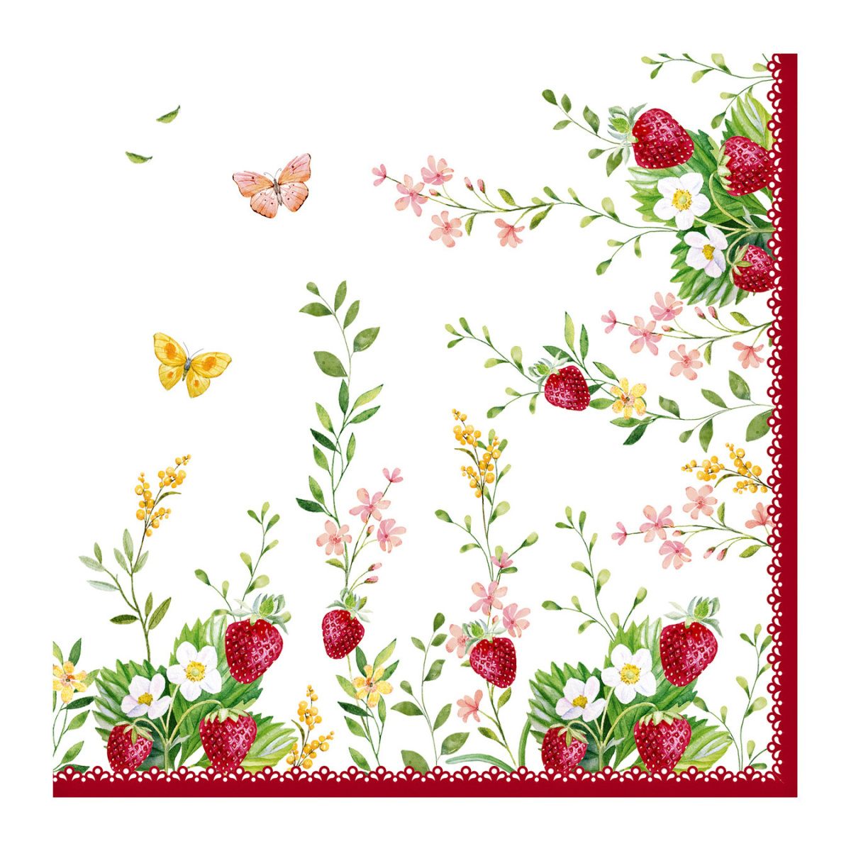 Kuchyňské doplňky - Ubrousky JARDIN DES FRAISES 20ks