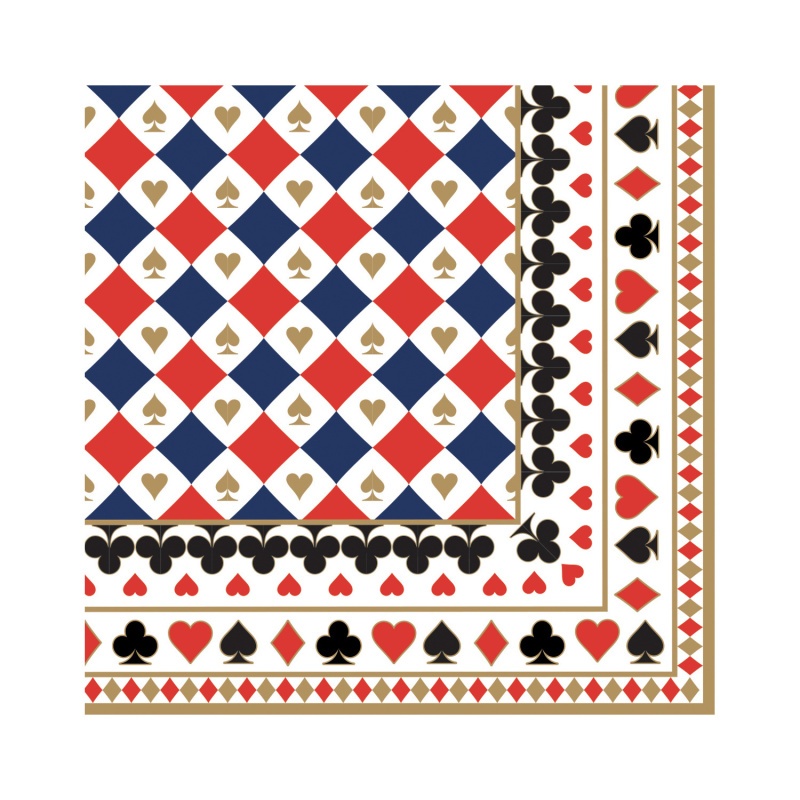 Kuchyňské doplňky - Ubrousky papírové CASINO ROYALE 20ks