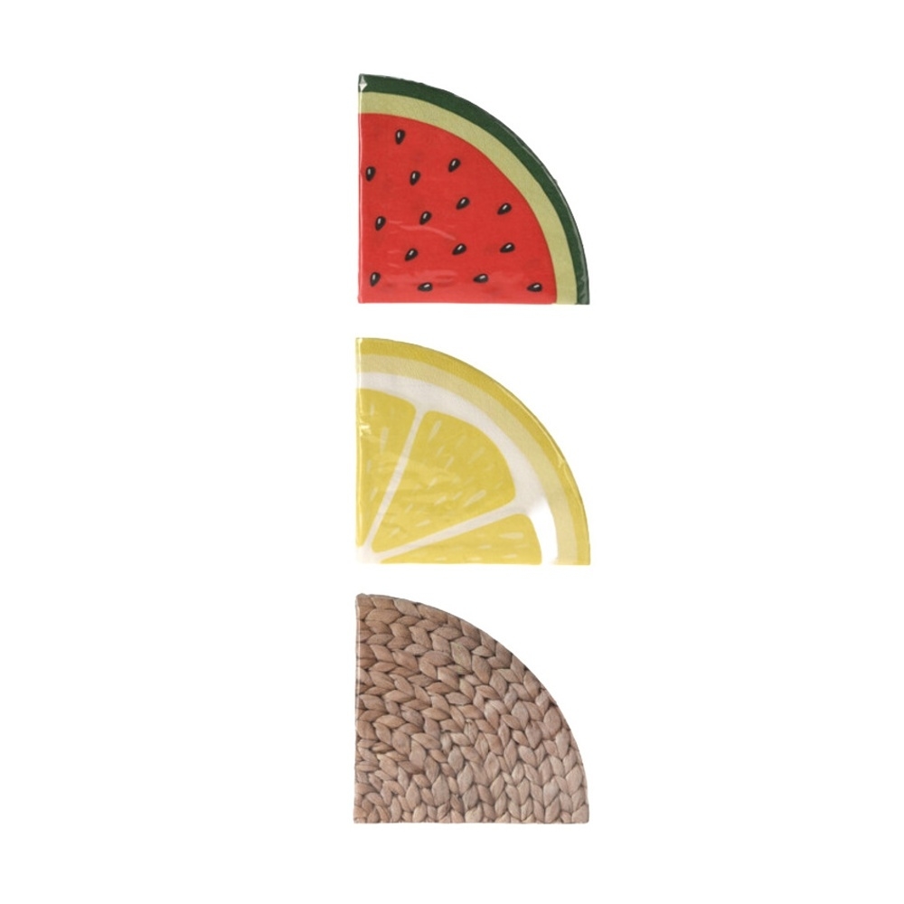 Kuchyňské doplňky - Ubrousky papírové s kulatým tvarem mix 12ks