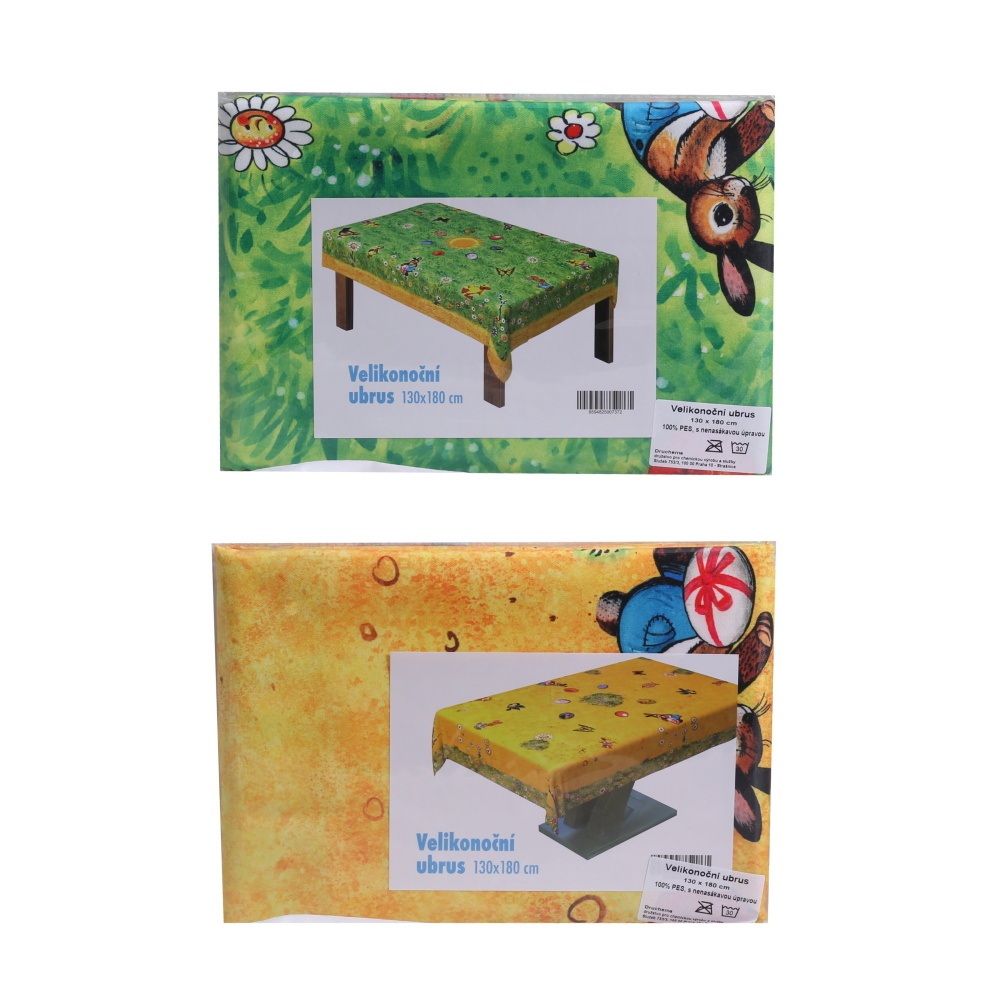 Velikonoce - Ubrus velikonoční OVO mix žlutý/zelený 130x180cm