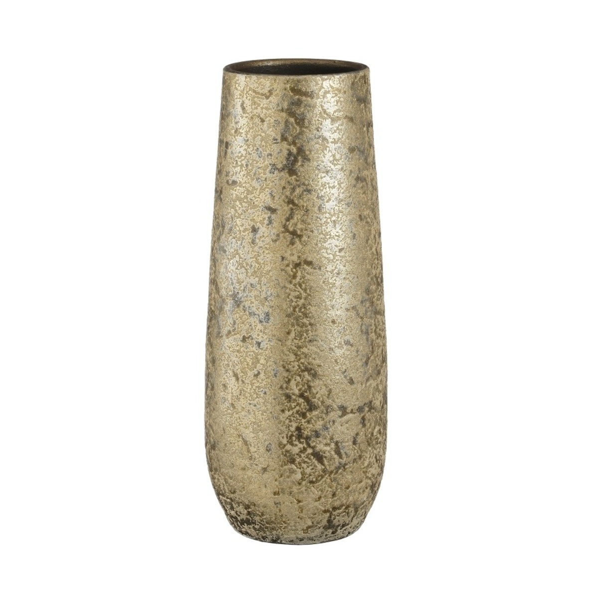 Keramické vázy - Válcová terakotová váza CLEMENTE s patinou 55cm