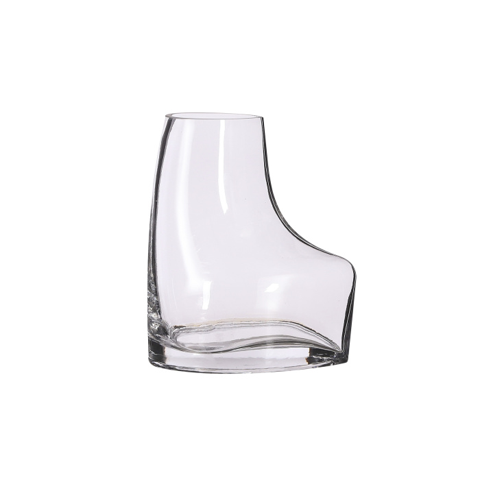 Skleněné vázy - Váza atyp sklo čirá 17cm