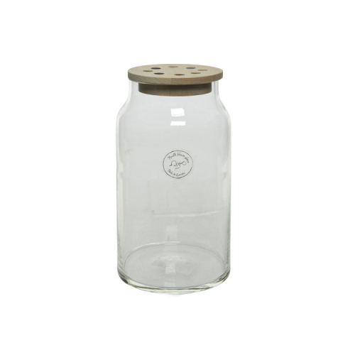 Skleněné vázy - Váza dekor popraskané dno skleněná 20cm