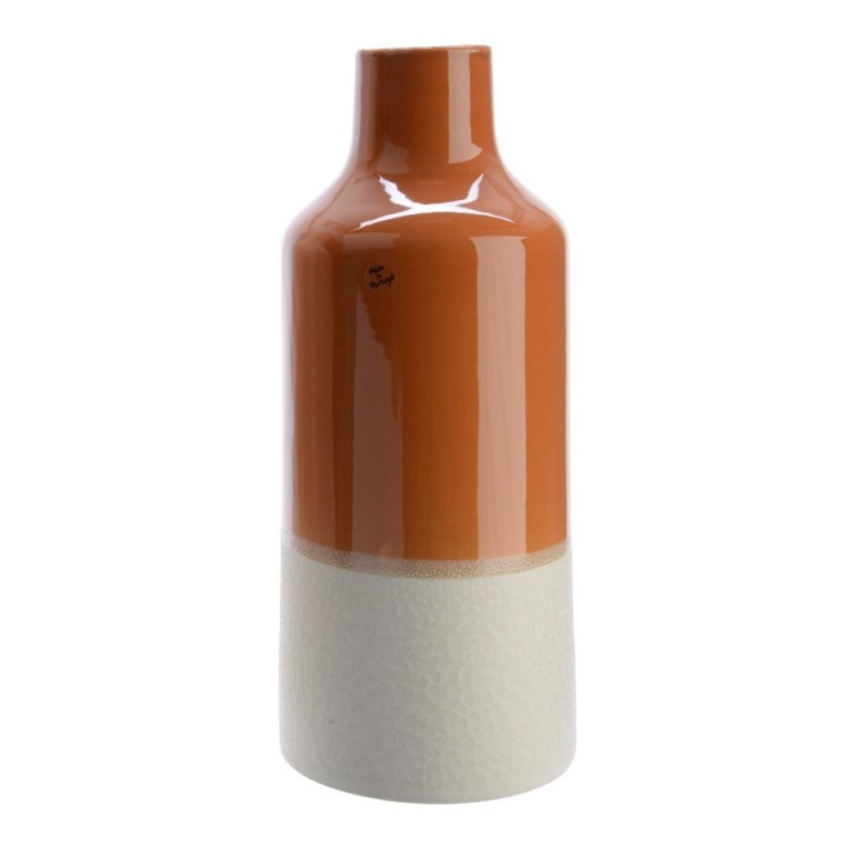 Váza hliněná glazovaná s úzkým hrdlem 45cm, mix barev-2