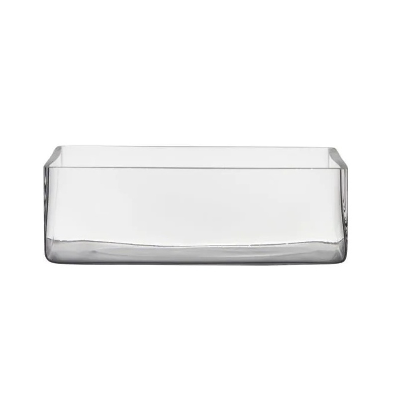 Skleněné vázy - Váza hranatá RECTANGULAR skleněná čirá 30x20x9,5 cm
