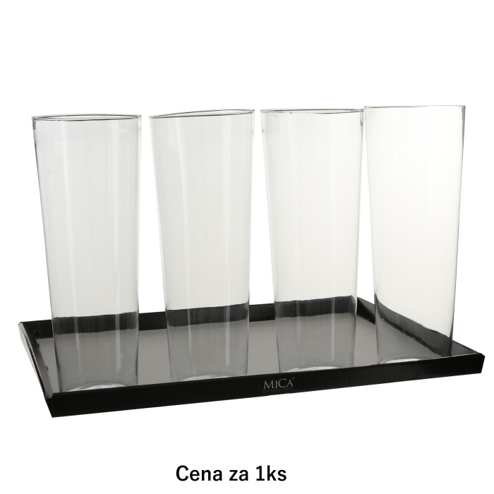 Skleněné vázy - Váza kónická sklo 50cm 1ks