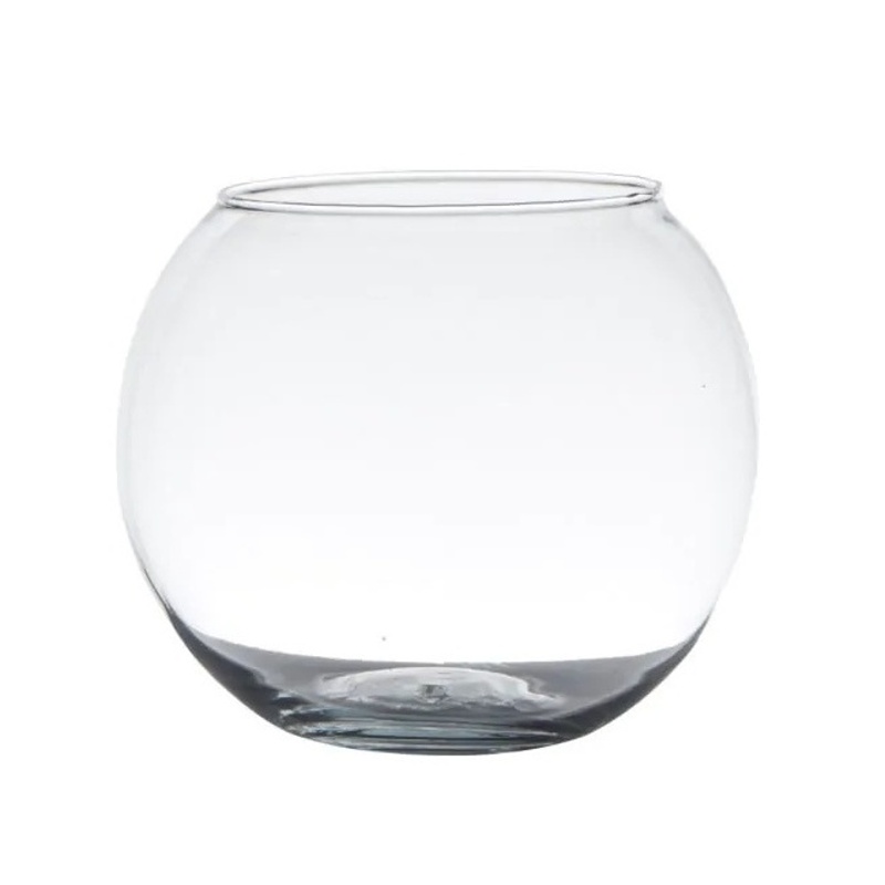 Skleněné vázy - Váza koule BUBBLE skleněná čirá 9,5cm
