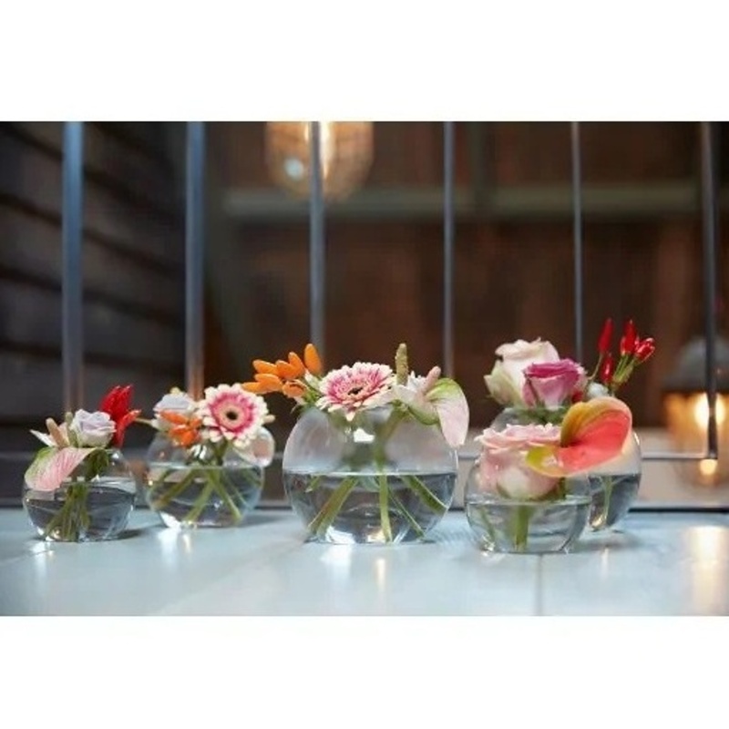 Váza koule BUBBLE skleněná čirá 9,5cm-0