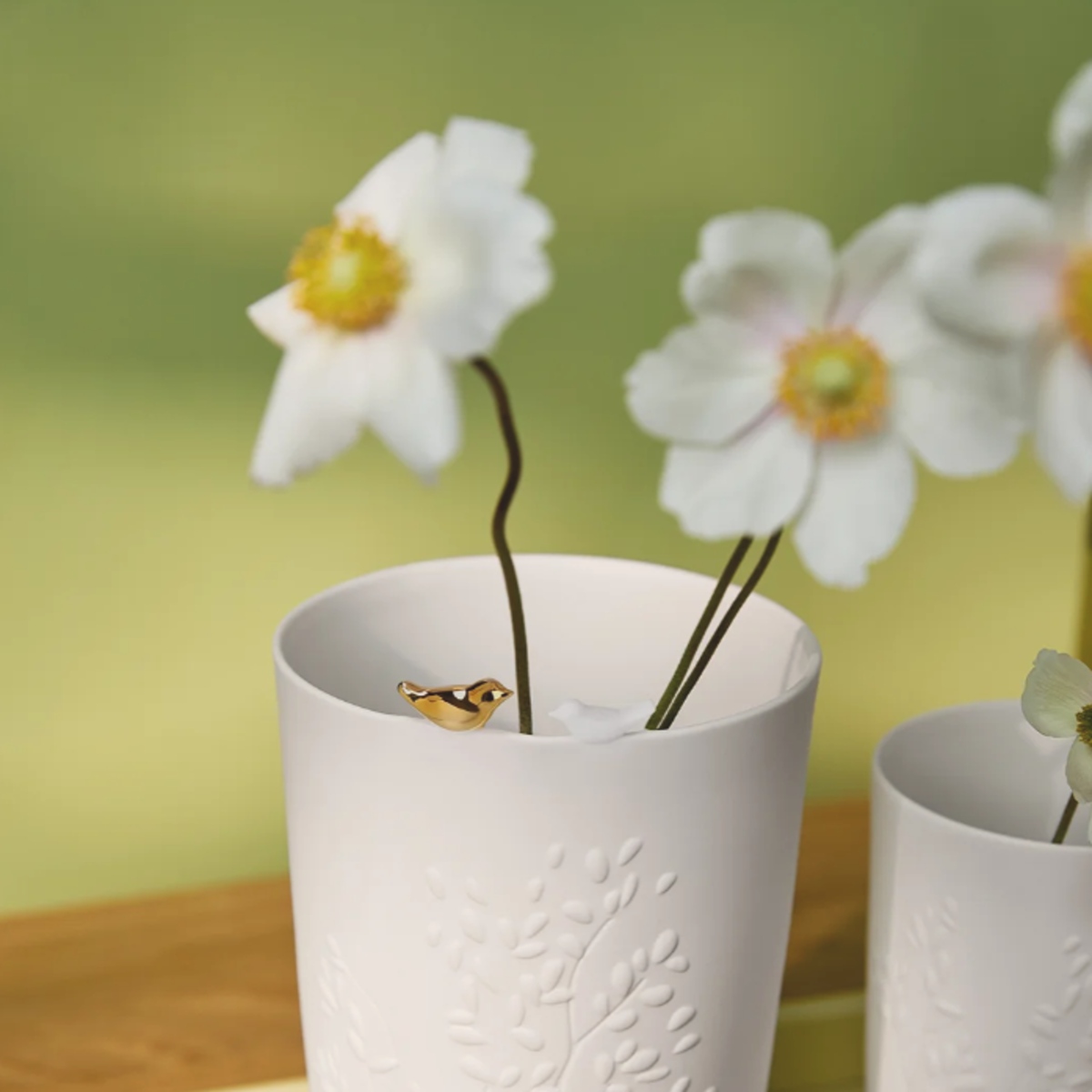 Váza porcelánová s ptáčky 18,5cm-1