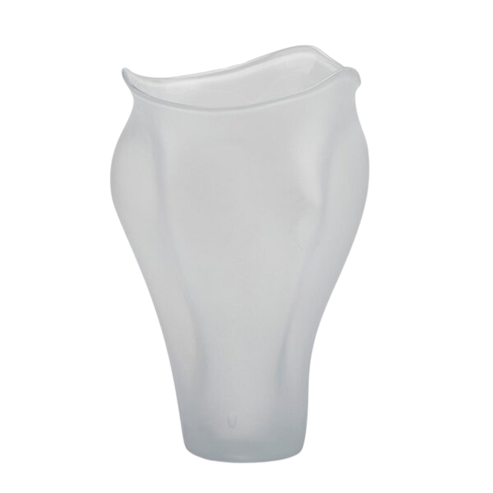 Skleněné vázy - Váza skleněná atypicky kónická FLEXY čirá 53cm