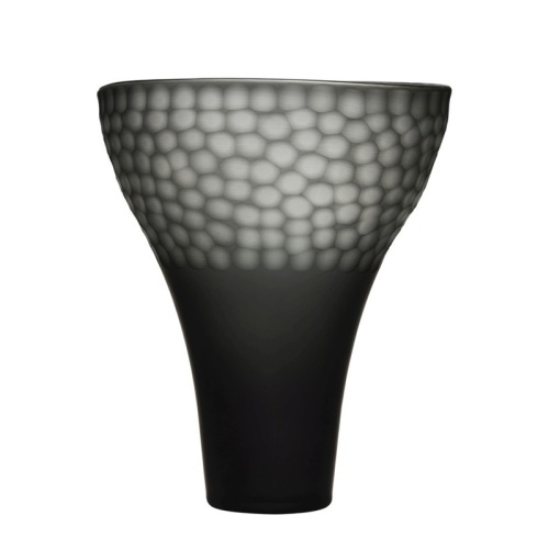 Skleněné vázy - Váza skleněná černo-bílá 38cm