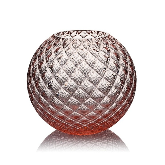 Skloglass - Váza skleněná DAHLIA sv.růžová 15cm