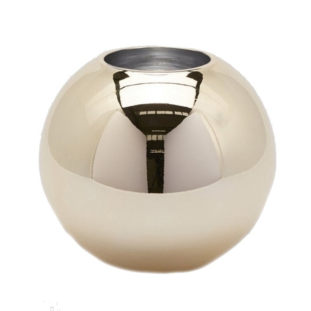 Skleněné vázy - Váza skleněná koule zlatá 23cm