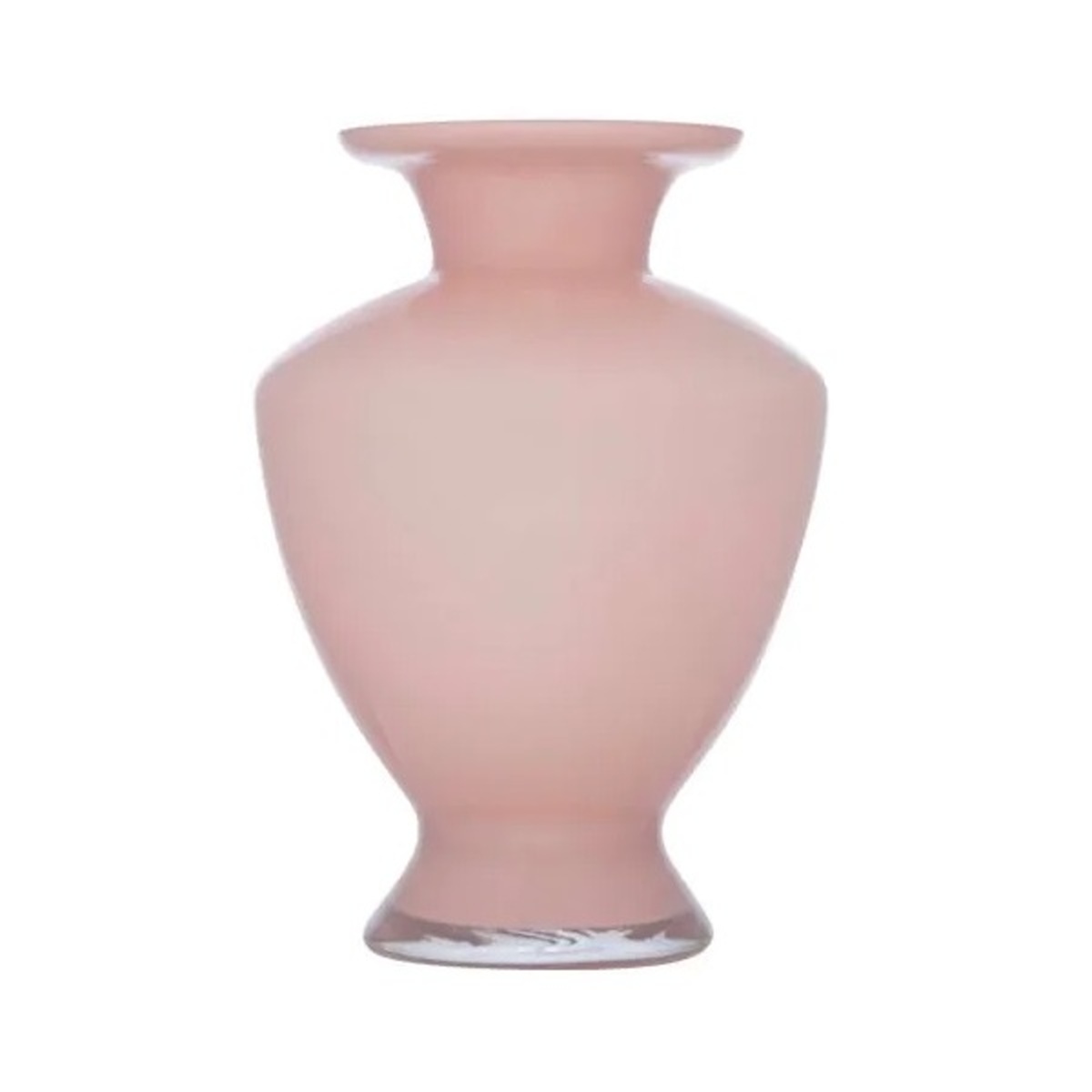 Skleněné vázy - Váza skleněná kulatá zúžená ROSY sv.růžová 23cm