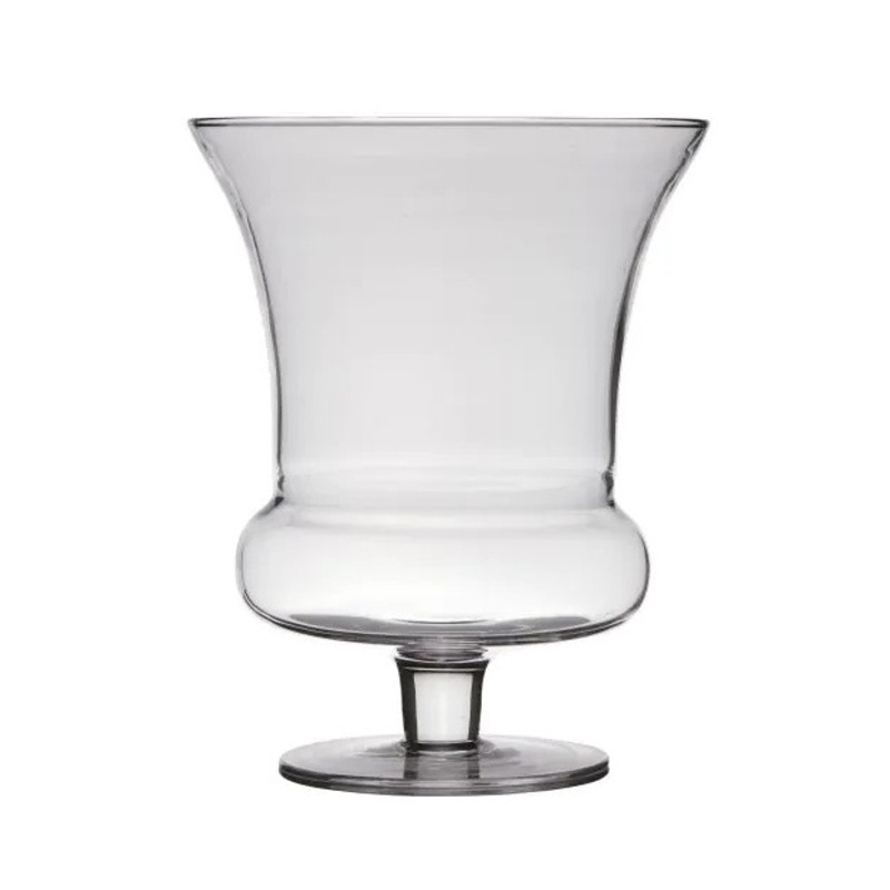 Skleněné vázy - Váza skleněná na noze UMA čirá 24cm